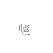 1 Carat Single Solitaire Round Cut Male Earring